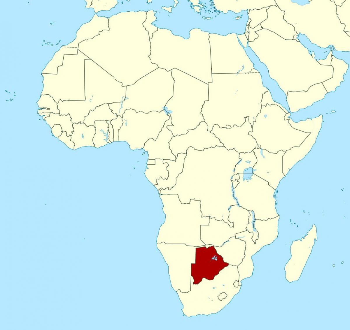 ramani ya Botswana afrika