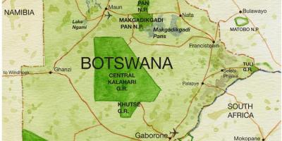 Ramani ya Botswana mchezo hifadhi